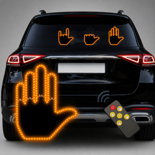Señal LED gestual para auto con control remoto – 3 modos