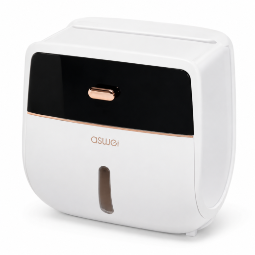 Dispensador de papel higiénico para baño con estante y porta celular