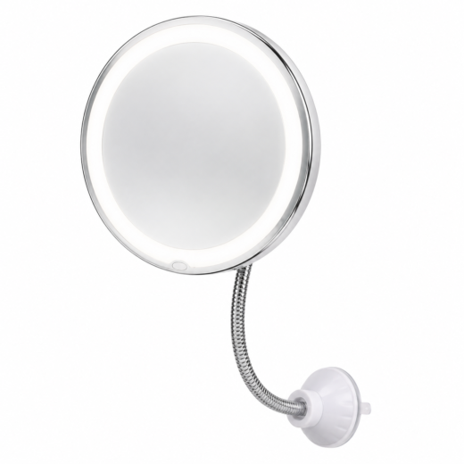 Espejo LED flexible 10X con ventosa y giro 360°