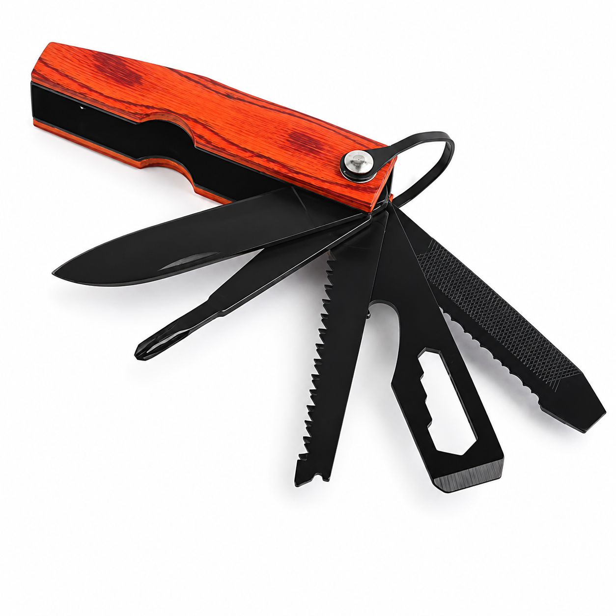 Herramienta multifuncional plegable de acero inoxidable con estuche - Imagen 2