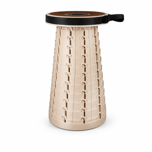 Taburete plegable telescópico portátil con asa