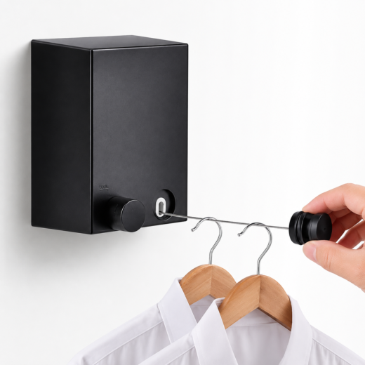 Tendedero retráctil de pared 4.2 m sin perforaciones